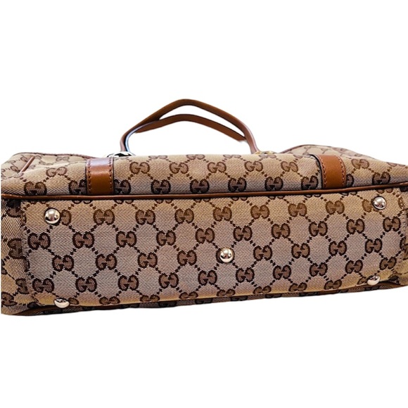Gucci, aunthentic, tote 2 way style, 2 tone gold and silver GG sign both sides - Picture 15 of 17